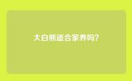 大白熊适合家养吗？
