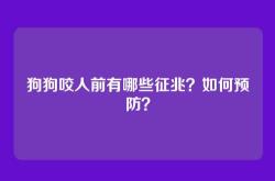 狗狗咬人前有哪些征兆？如何预防？
