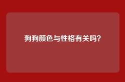 狗狗颜色与性格有关吗？