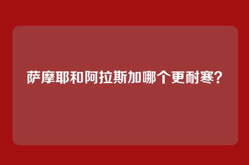 萨摩耶和阿拉斯加哪个更耐寒？
