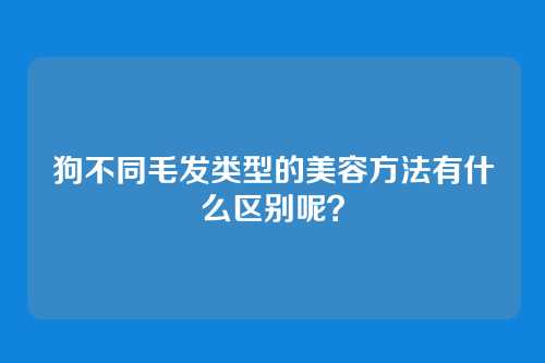 狗不同毛发类型的美容方法有什么区别呢?