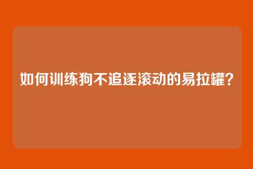 如何训练狗不追逐滚动的易拉罐？