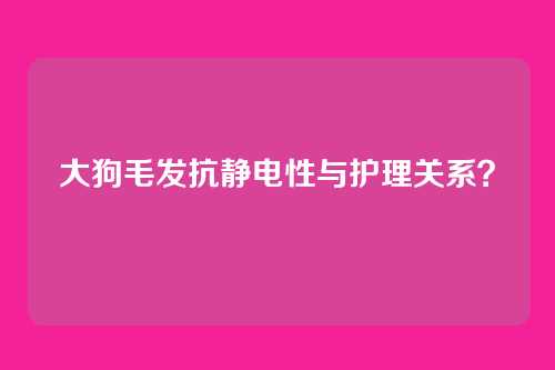 大狗毛发抗静电性与护理关系？