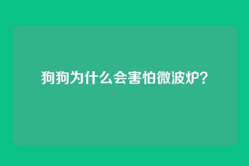 狗狗为什么会害怕微波炉?