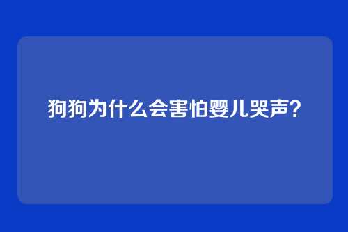 狗狗为什么会害怕婴儿哭声？