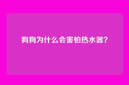 狗狗为什么会害怕热水器？