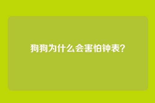 狗狗为什么会害怕钟表？