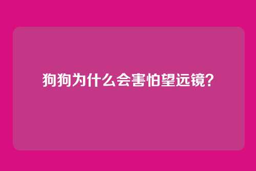狗狗为什么会害怕望远镜？