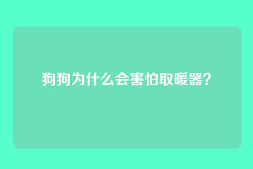 狗狗为什么会害怕取暖器?