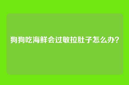 狗狗吃海鲜会过敏拉肚子怎么办？