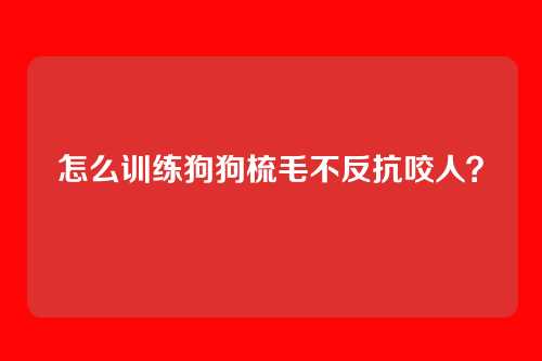 怎么训练狗狗梳毛不反抗咬人？