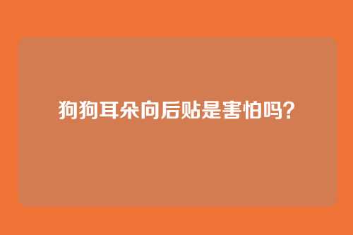 狗狗耳朵向后贴是害怕吗？