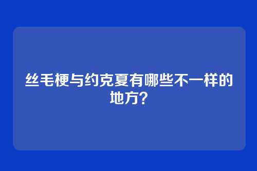 丝毛梗与约克夏有哪些不一样的地方？
