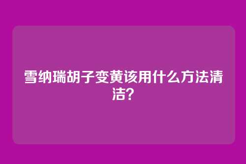 雪纳瑞胡子变黄该用什么方法清洁？