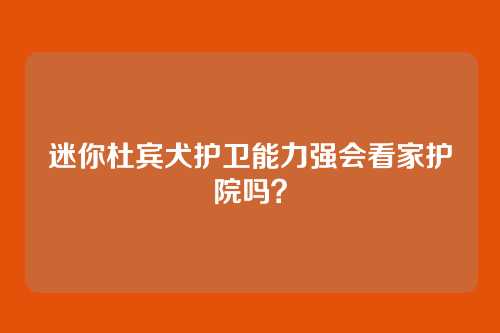 迷你杜宾犬护卫能力强会看家护院吗？