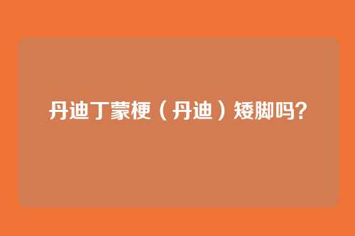 丹迪丁蒙梗（丹迪）矮脚吗？