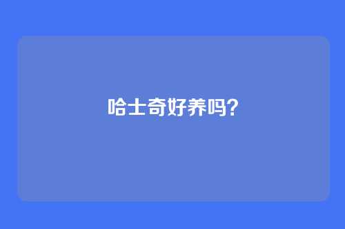 哈士奇好养吗？