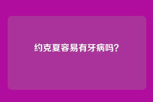 约克夏容易有牙病吗？