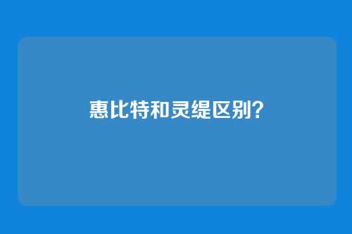 惠比特和灵缇区别？
